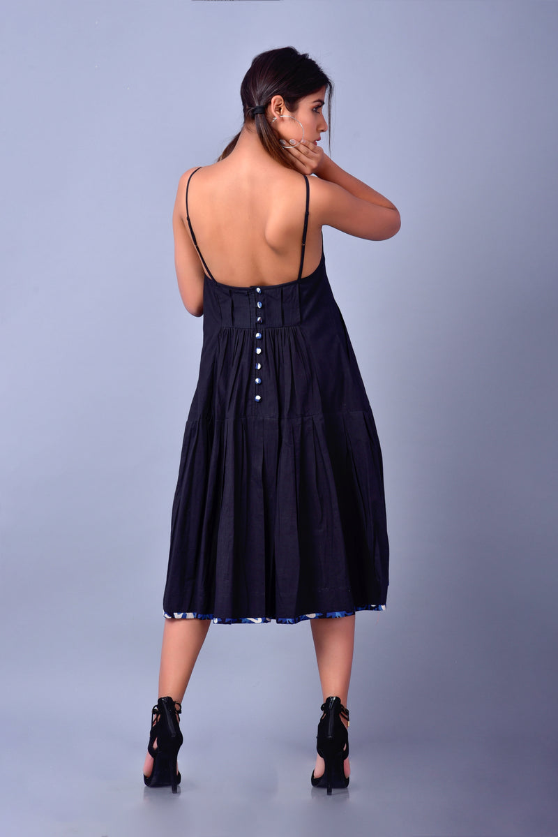 Cami midi dress | Hand Block Printed | Strappy Dress