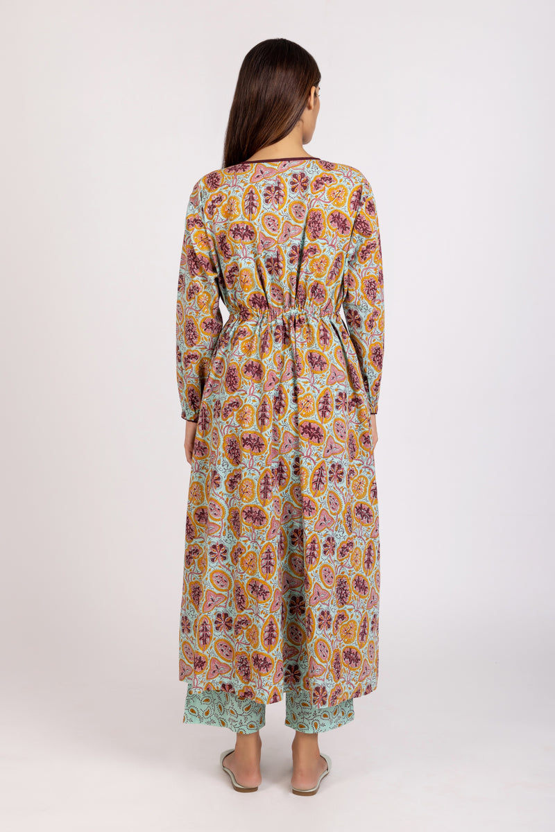 Isla Sleepwear and Loungewear - Hand printed - Floral High Waist Pajama Robe