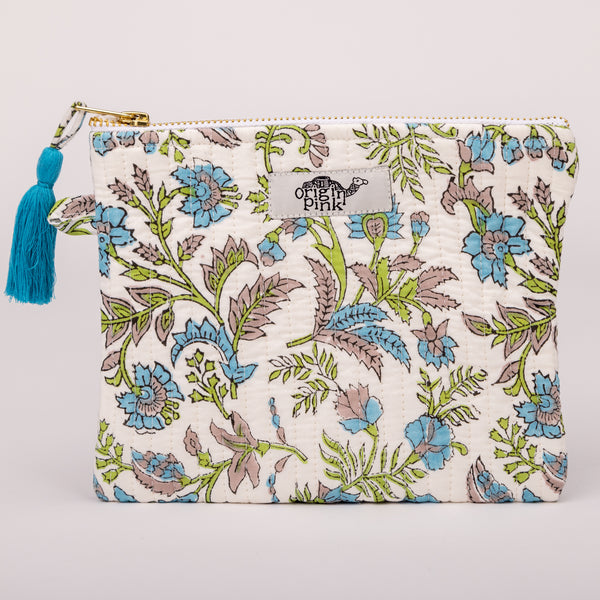 Quilted Pouch - Stylish and Versatile | 100% Cotton | Shop Now | WHITE COLOR