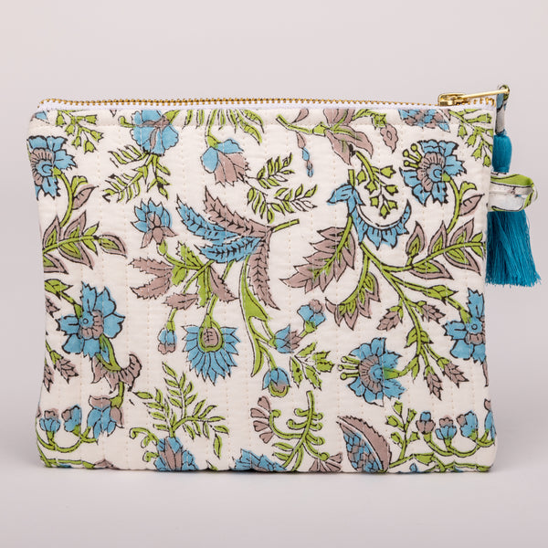 Quilted Pouch - Stylish and Versatile | 100% Cotton | Shop Now | WHITE COLOR