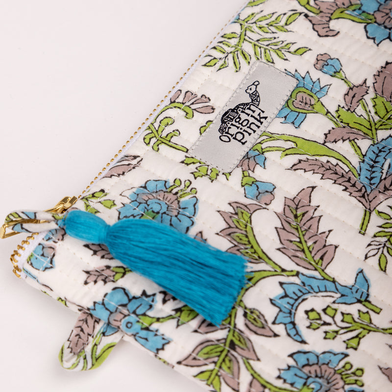 Quilted Pouch - Stylish and Versatile | 100% Cotton | Shop Now | WHITE COLOR