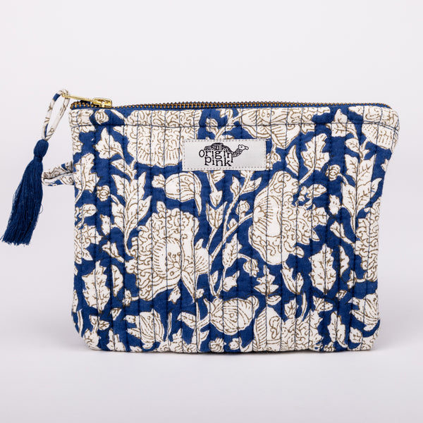 Quilted Pouch - Stylish and Versatile | 100% Cotton | Shop Now | BLUE