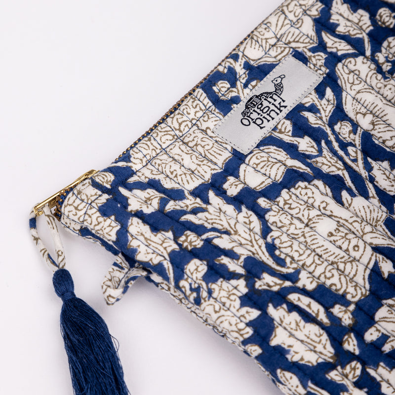 Quilted Pouch - Stylish and Versatile | 100% Cotton | Shop Now | BLUE