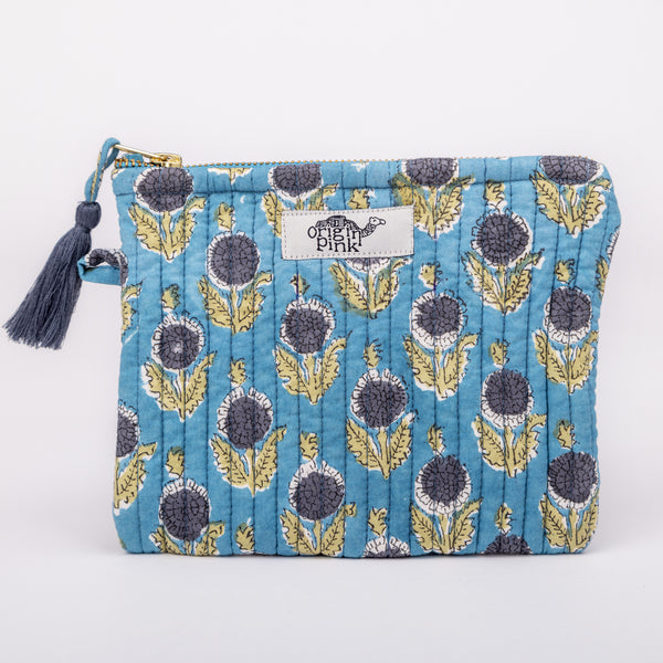 Quilted Pouch - Stylish and Versatile | 100% Cotton | Shop Now | TEAL COLOR