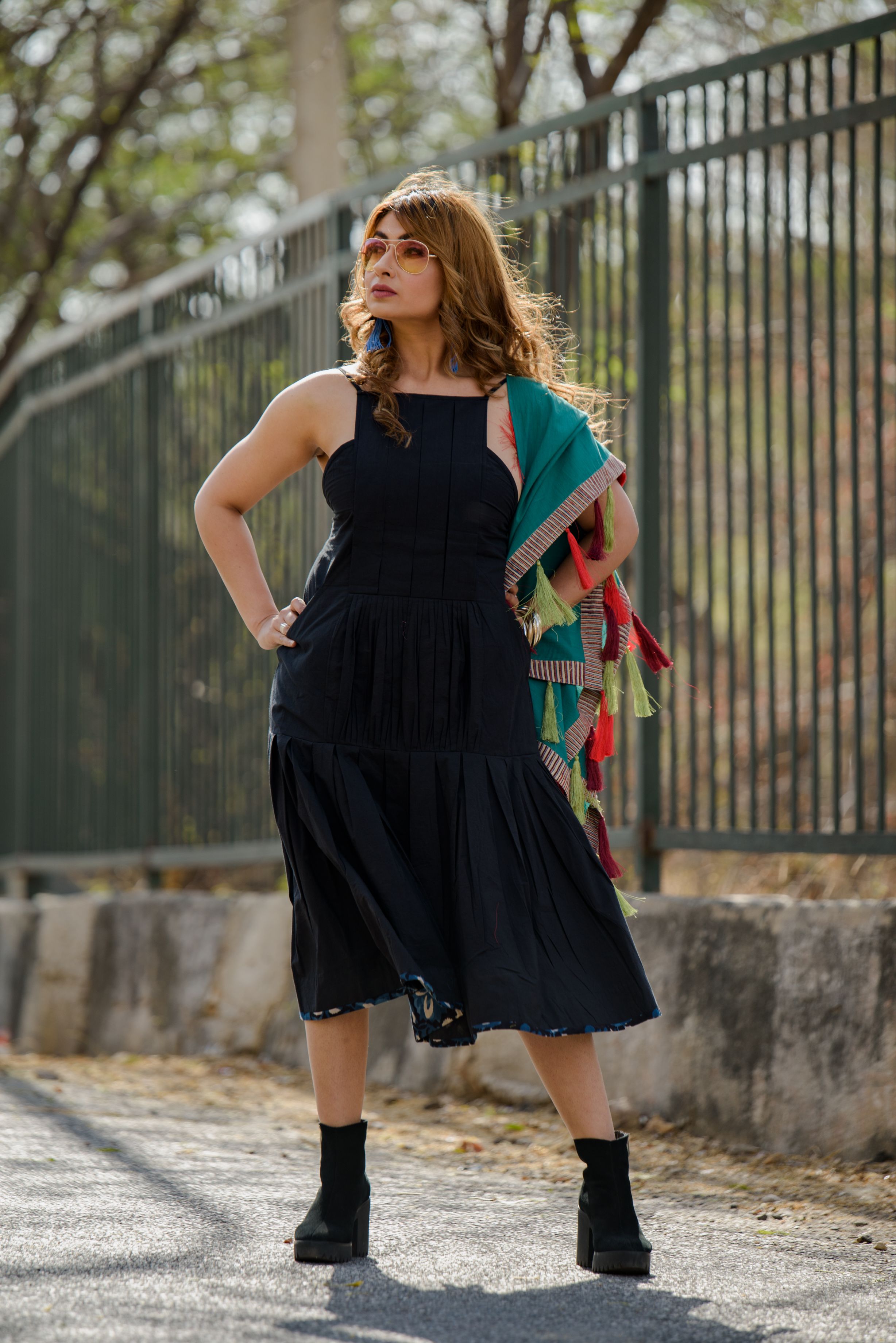 the CUMIN dress - pink zigzag main image 1