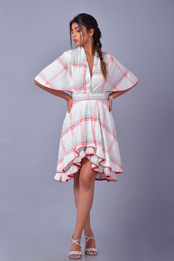 Hand Block Printed Daisy Dress | Kimono Sleeve Dress | Local Artisans of India| Shop Now