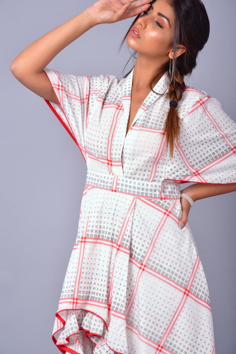 Hand Block Printed Daisy Dress | Kimono Sleeve Dress | Local Artisans of India| Shop Now