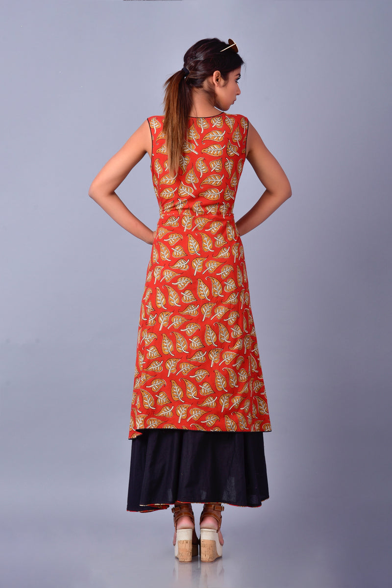 Beech dress |Printed Long Dress | Bagru Hand Block Printing