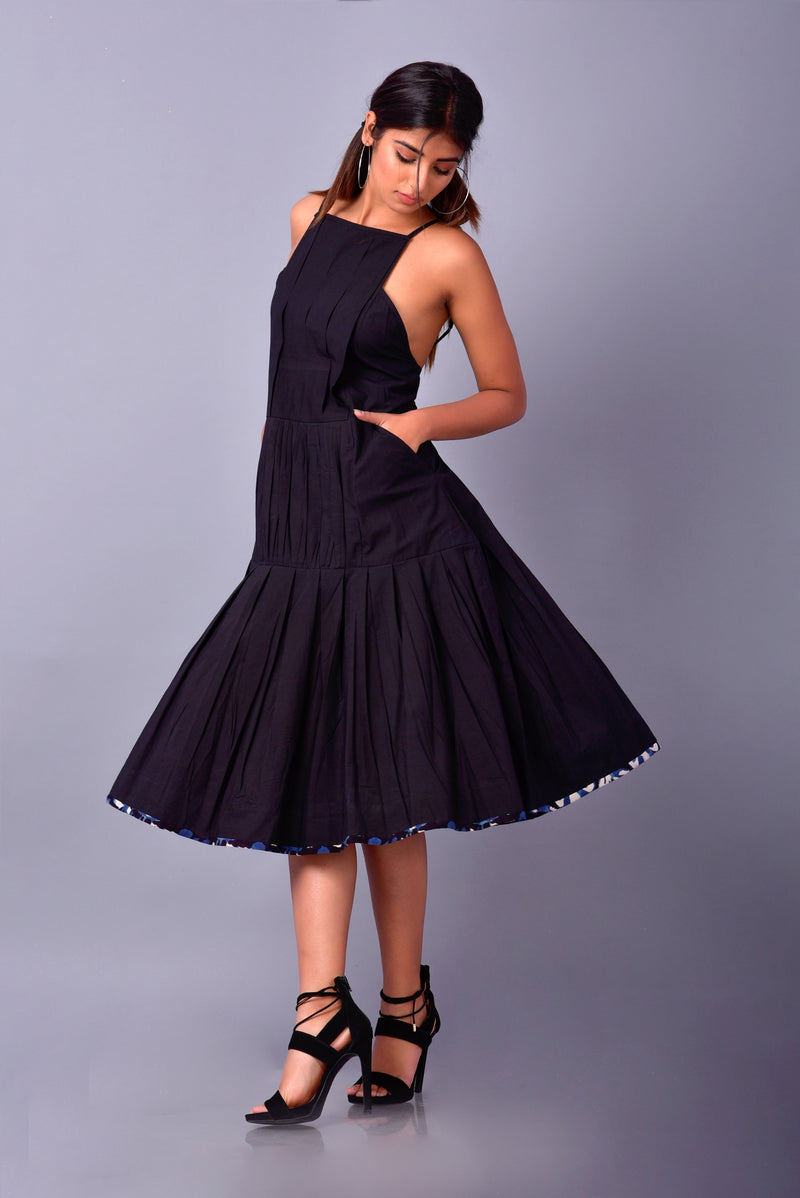 Cami midi dress | Hand Block Printed | Strappy Dress