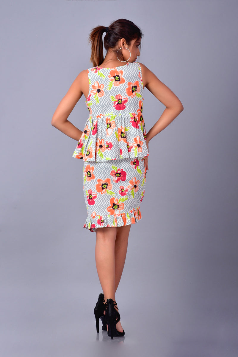 Corn Rose Dress| Hand Block Print Dress | Exquisite Block Printed Clothing
